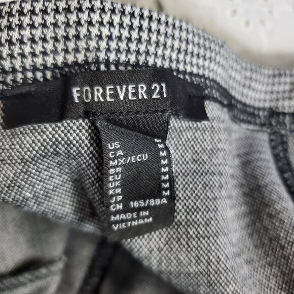 Forever 21 Plaid Zip Front Mini Dress Women’s Size M Sleeveless Bodycon - Picture 4 of 6